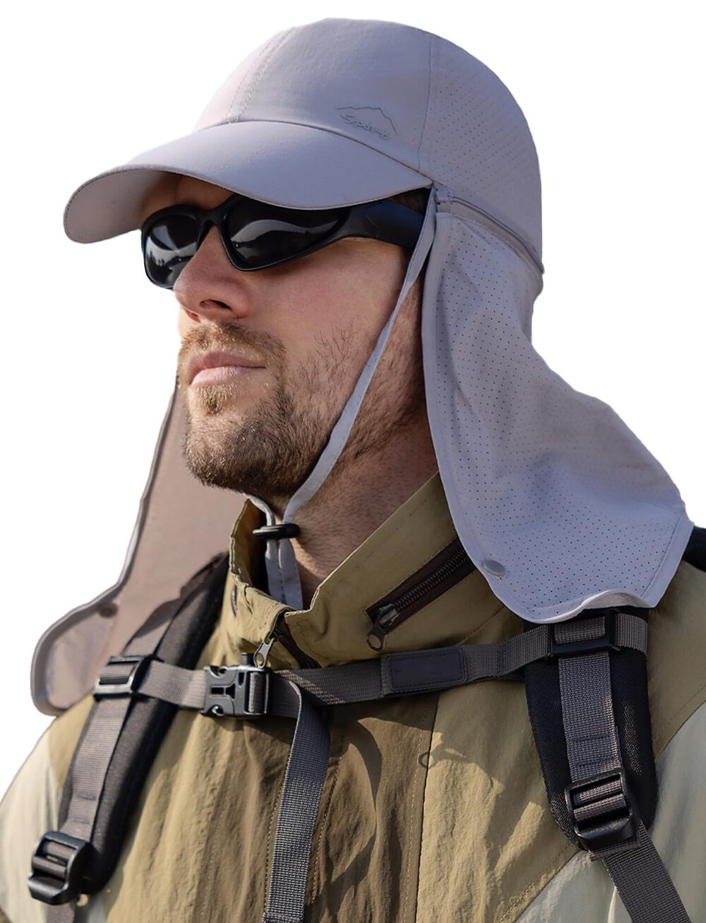 7988 Fishing Hat Outdoor UV Sun Protection Wide Brim Hat with Face Cover